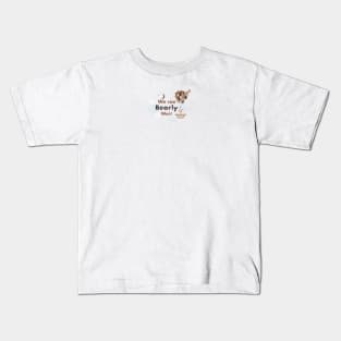 We can bearly wait text with teddy bear Kids T-Shirt